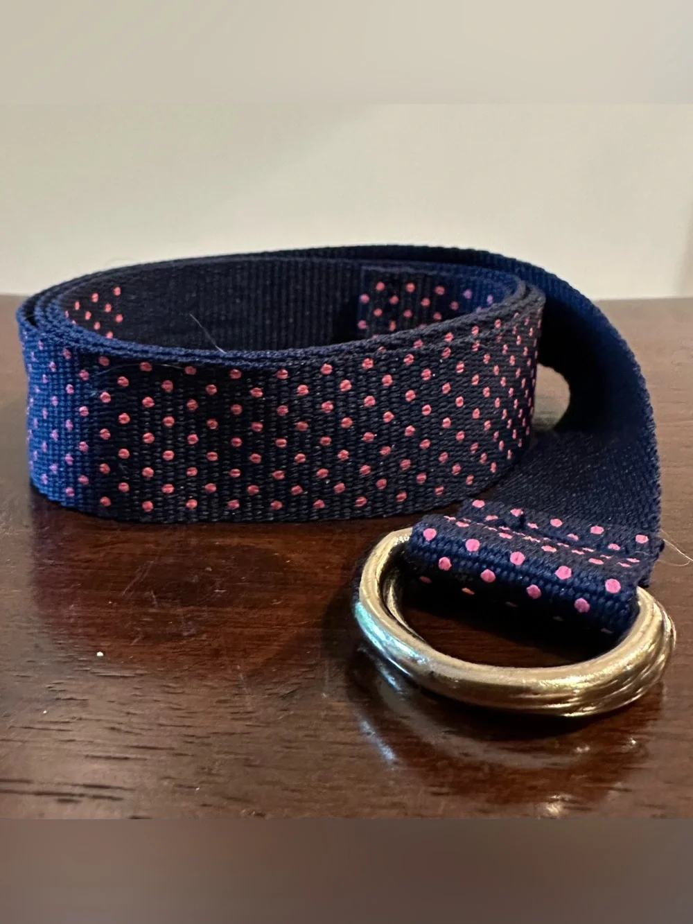 Navy and pink • women’s belt • D ring